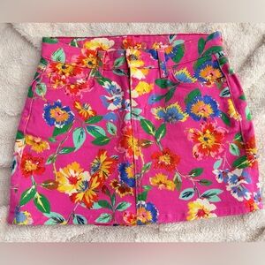 🌸Kate Spade Bright & Beautiful Jean Floral Skirt Size 2- Multi Color🌸